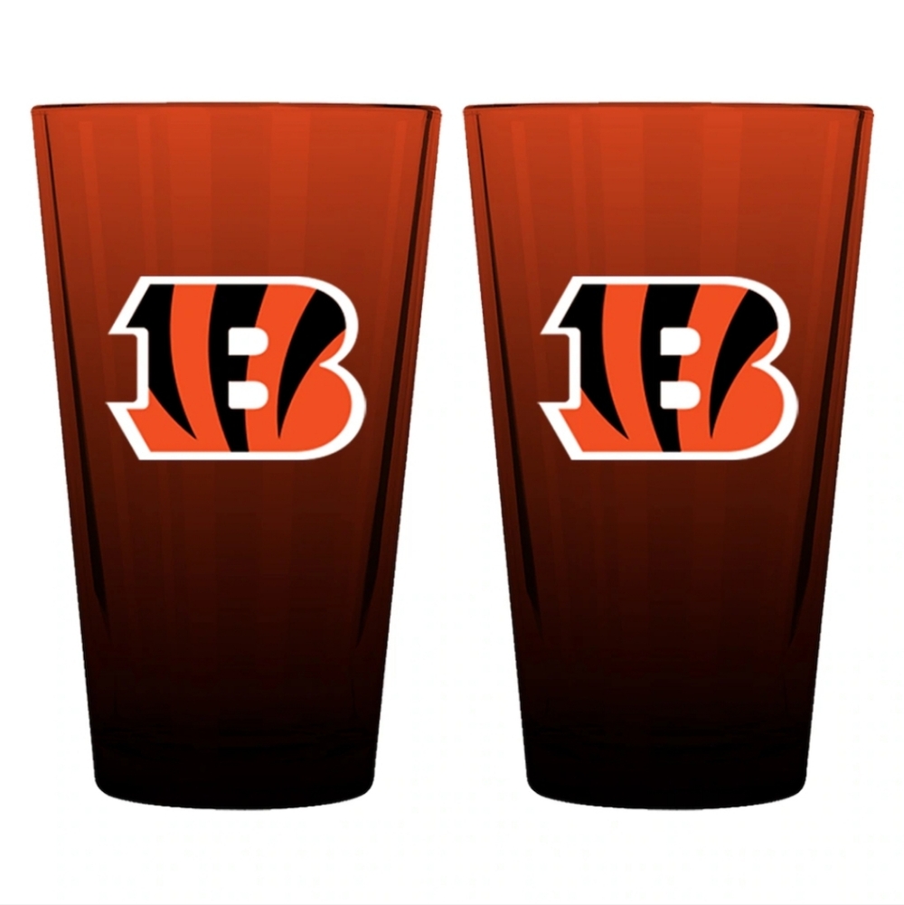 NFL TEAM LOGO CINCINNATI  BENGALS 16 OZ GLASS SET